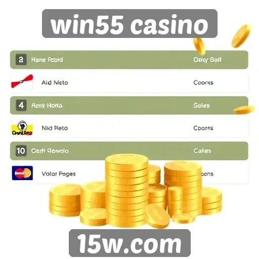Métodos de pagamento disponíveis no Win55 Casino